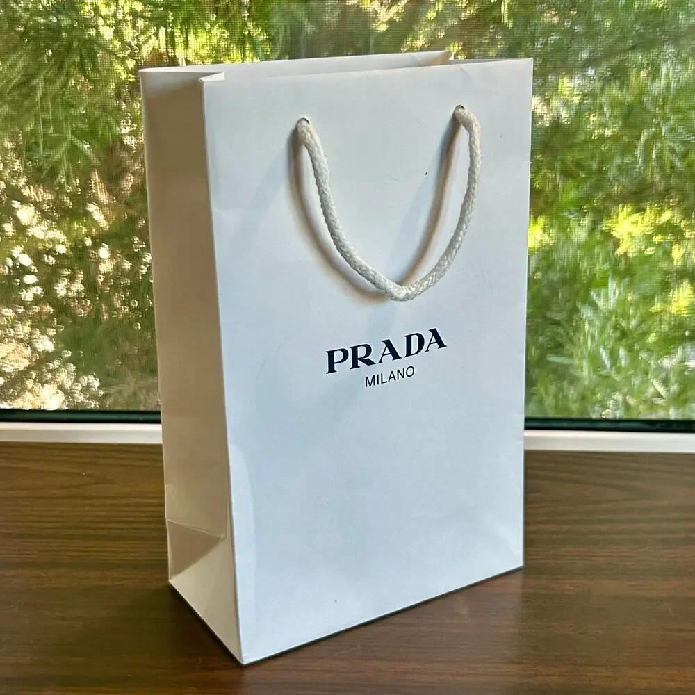 Authentic Prada Milano Paper Shopping Bag Only